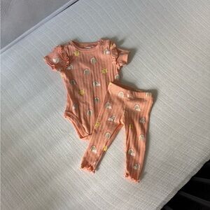 Peach Rainbow Baby Set